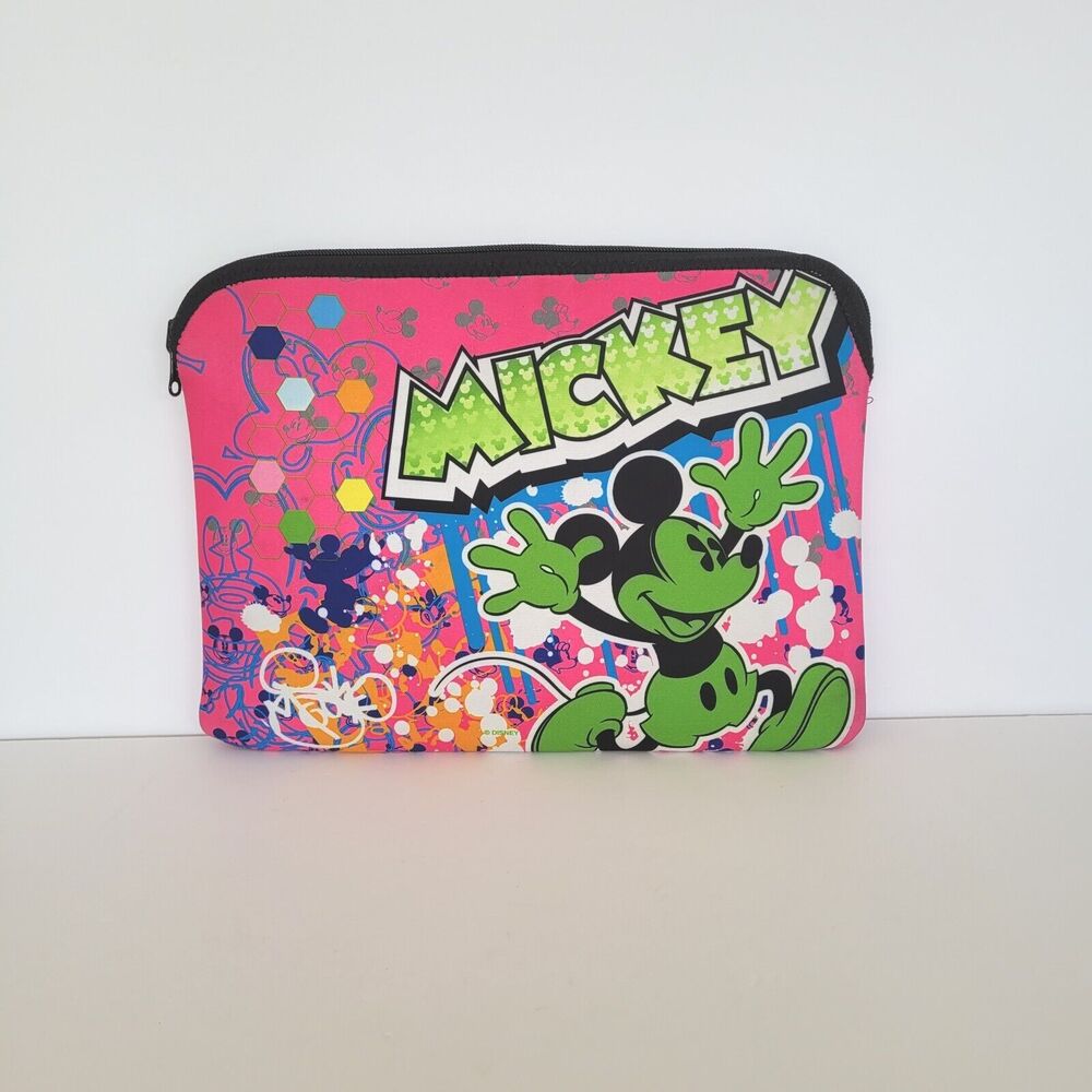 Disney Mickey & Minnie Reversible Neoprene Laptop‎ Cover Sleeve 13x10 Colorful